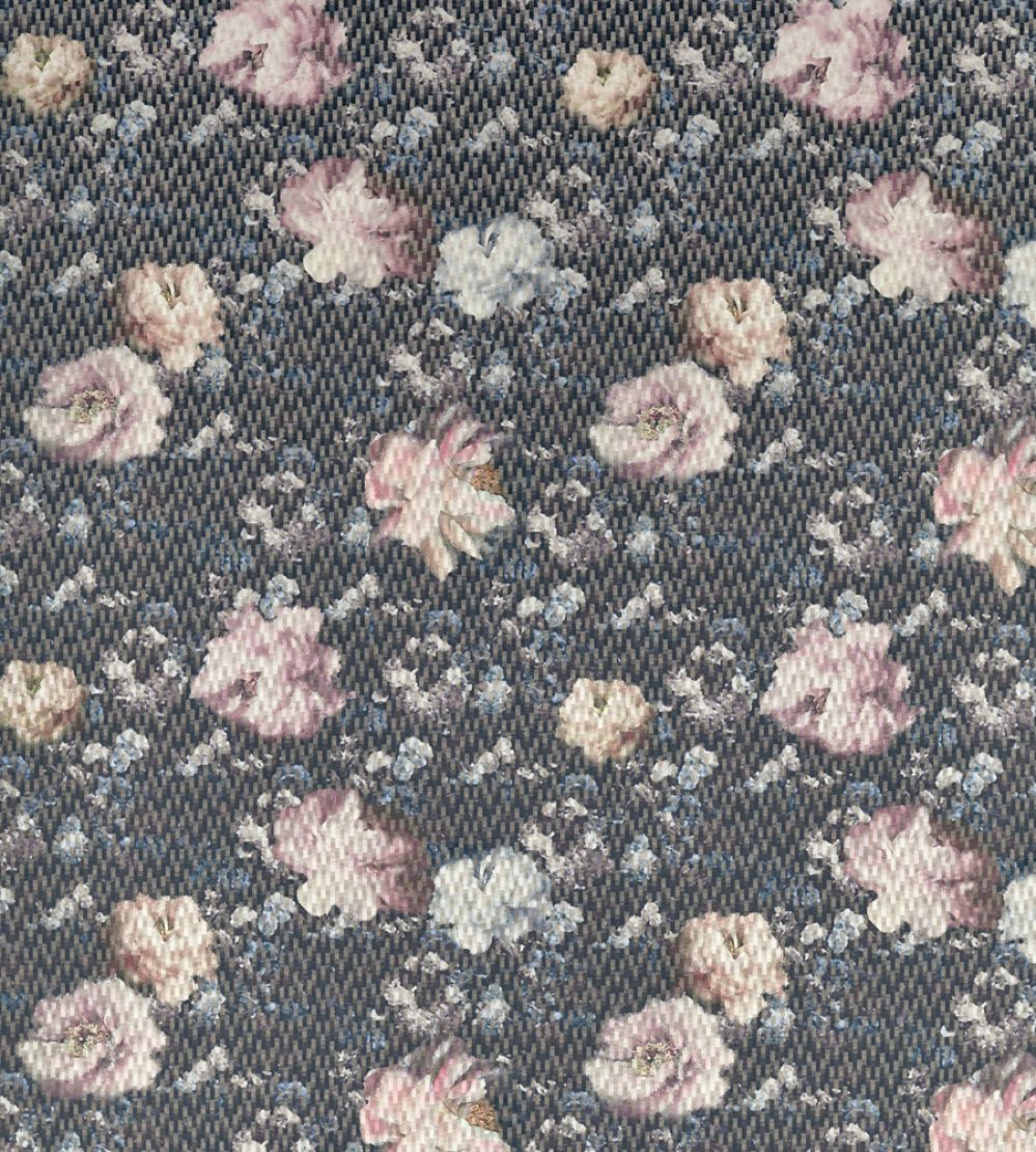 Camile Fabric by Clarke & Clarke Blush/Charcoal