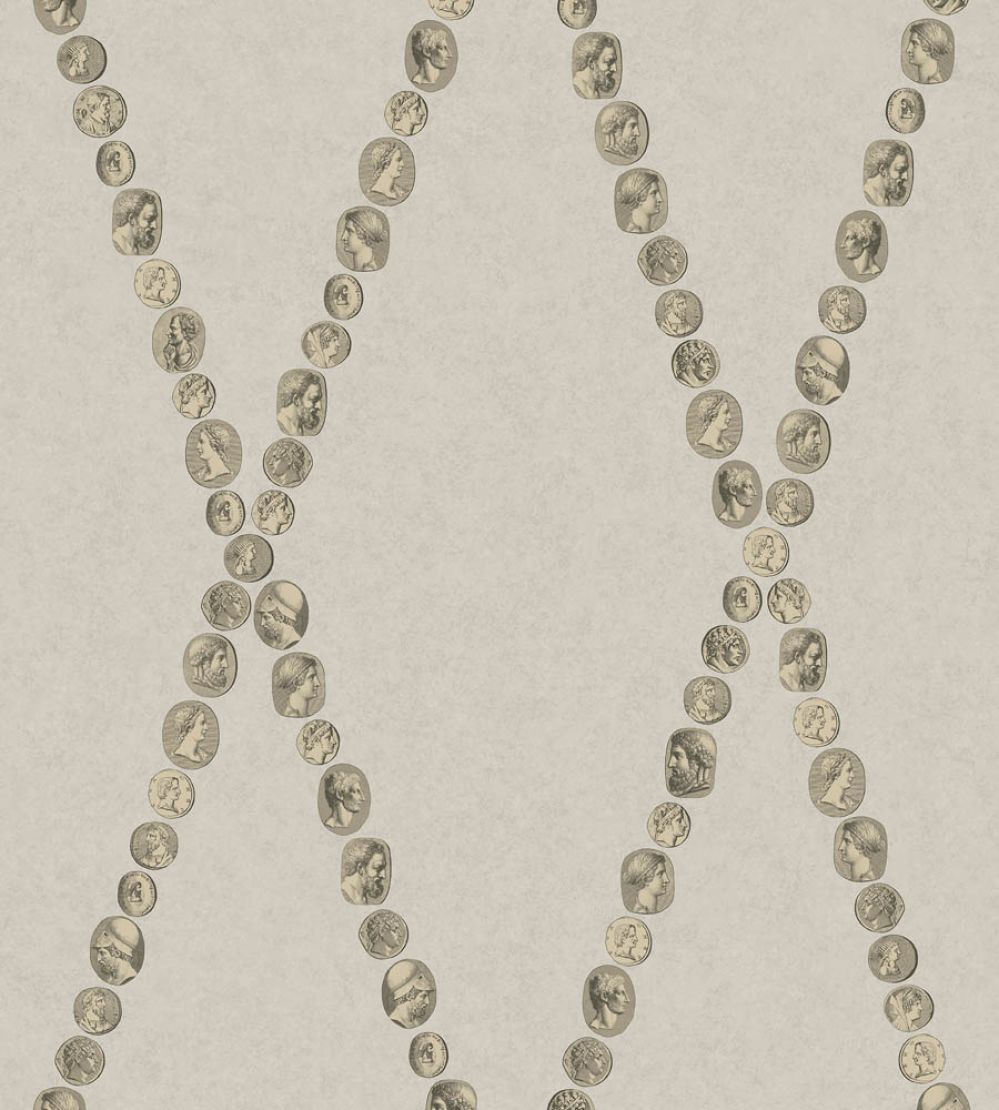 Cammei Wallpaper by Cole & Son Soft Gold on Stone