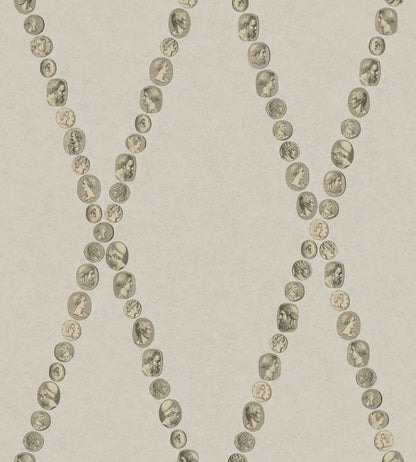Cammei Wallpaper by Cole & Son Soft Gold on Stone