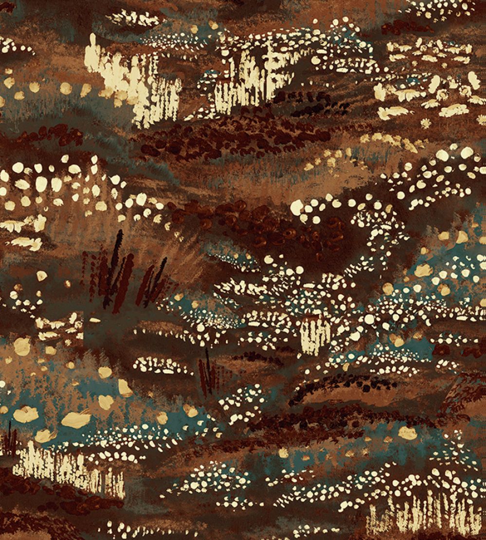 Camp Blau Wallpaper by Tres Tintas Brown