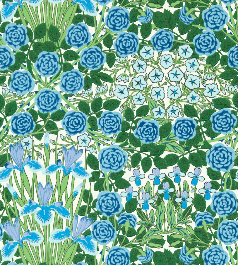 Campanula Peacock/Opal wallpaper by Morris & Co