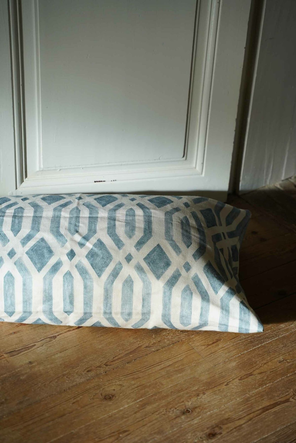 Canales fabric by Coordonné in Cristal, shown in a styled room