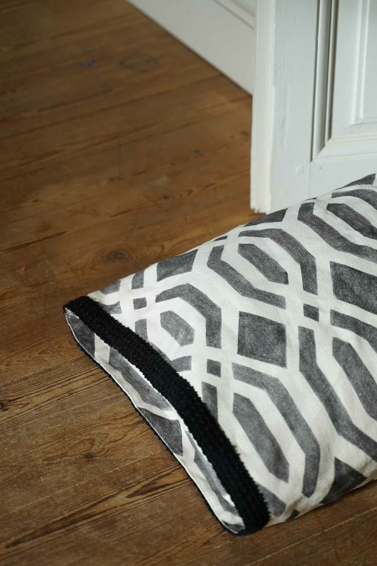 Canales fabric by Coordonné in Onix, shown in a styled room