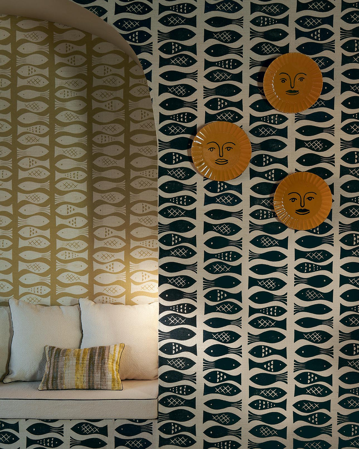 Cancale Wallpaper by Pierre Frey shown in a room setting (view 2)