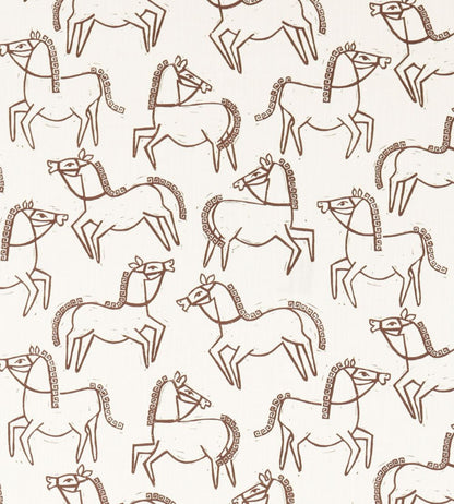 Canter Print Fabric by Scion Chestnut