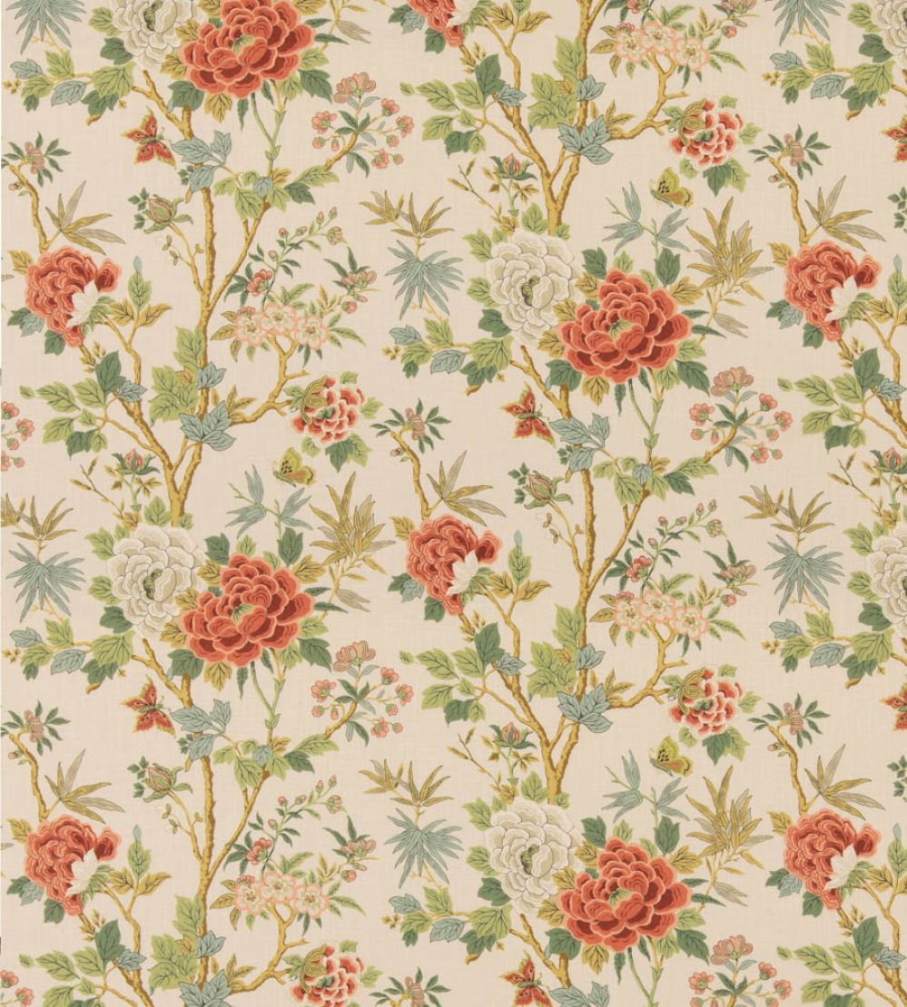 Canton Fabric by GP & J Baker Red/Green