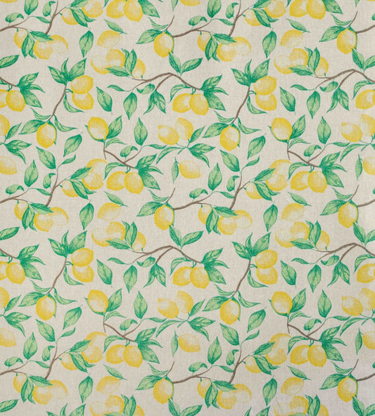 Capri Lemon Fabric by Barneby Gates Natural