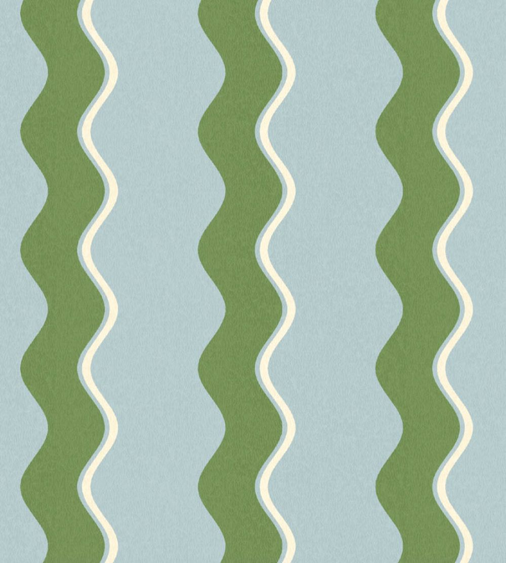 Cari Wave Wallpaper by Woodchip & Magnolia Pacific Blue