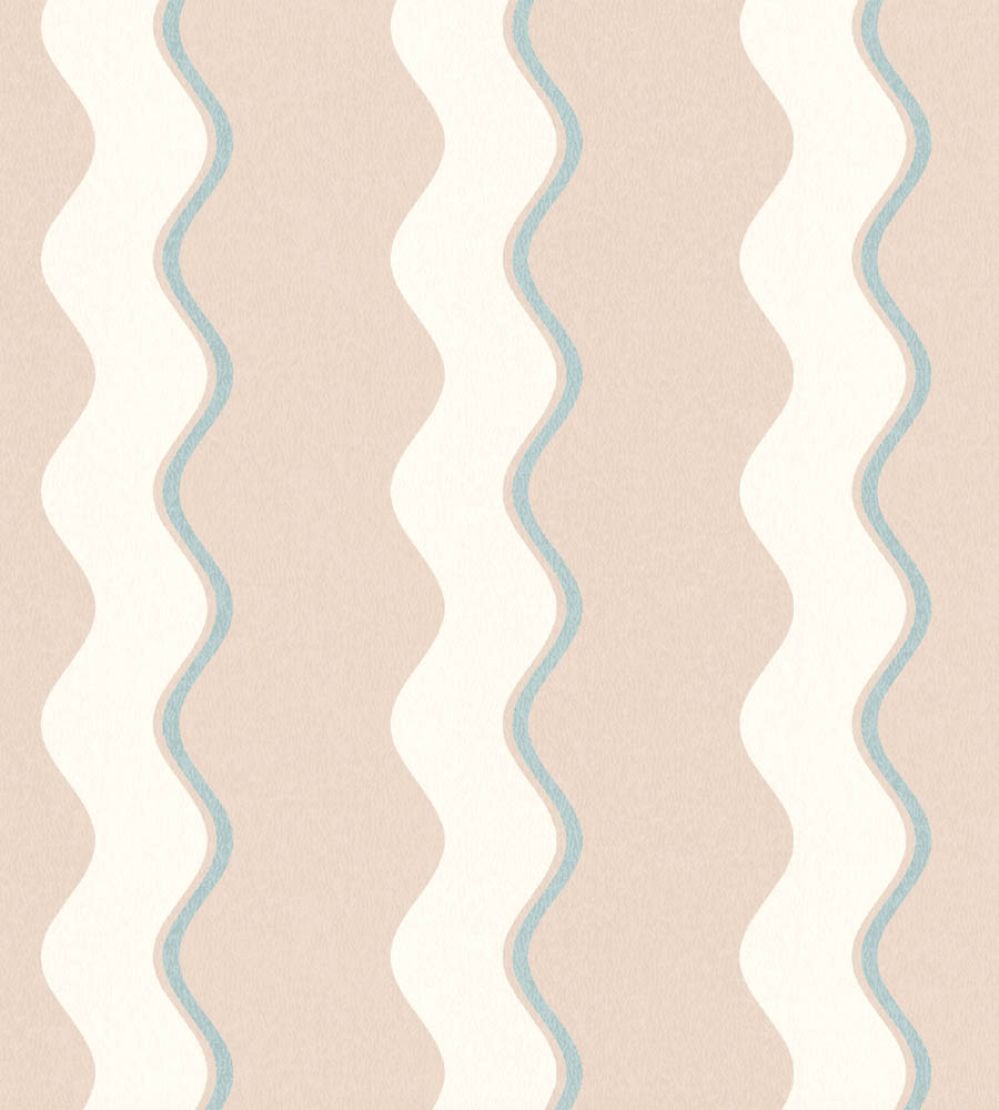 Cari Wave Wallpaper by Woodchip & Magnolia Sand