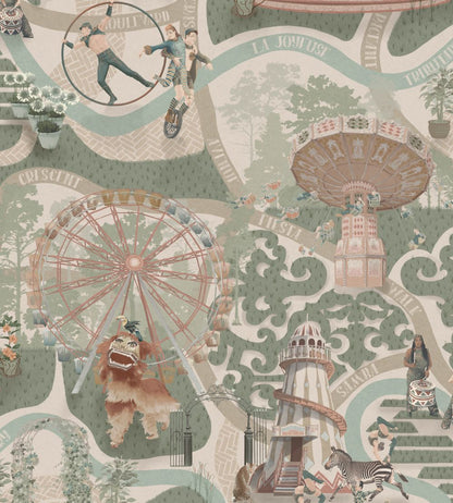 Carnival Map Wallpaper by Brand McKenzie Eau De Nil