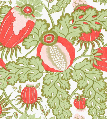 Carnival Vinyl Wallpaper by Christopher Farr Cloth Guava