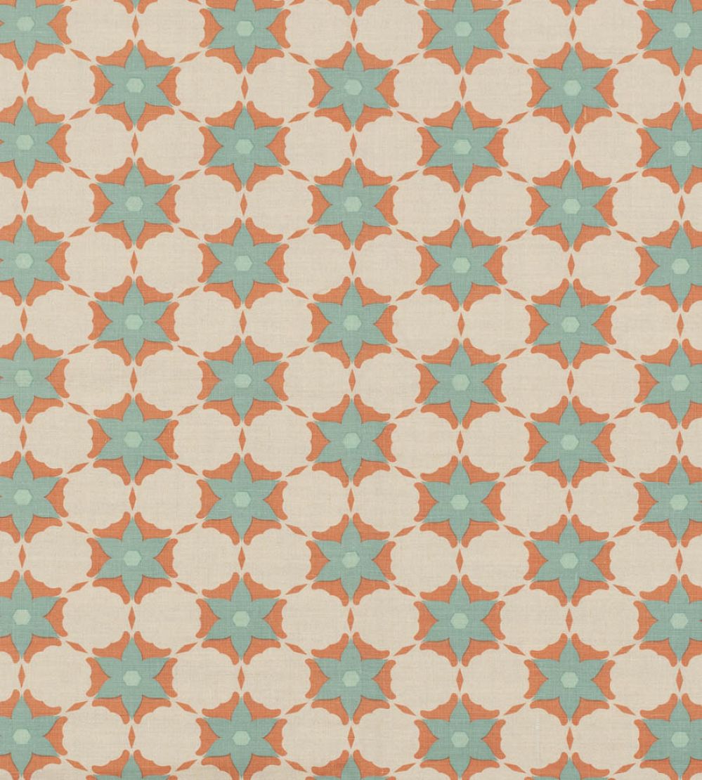 Carolina Fabric by Vanderhurd Celeste/Natural