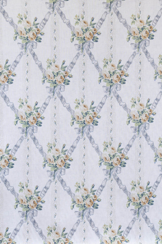 Caroline Fabric by Jean Monro in Clotted Cream (Linen)