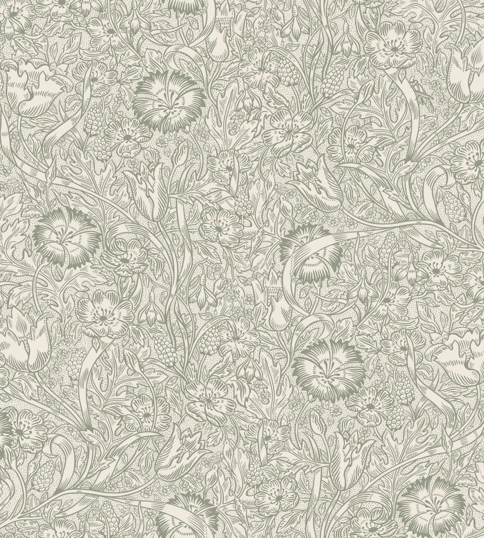 Caroline Wallpaper by Sandberg Moss Green