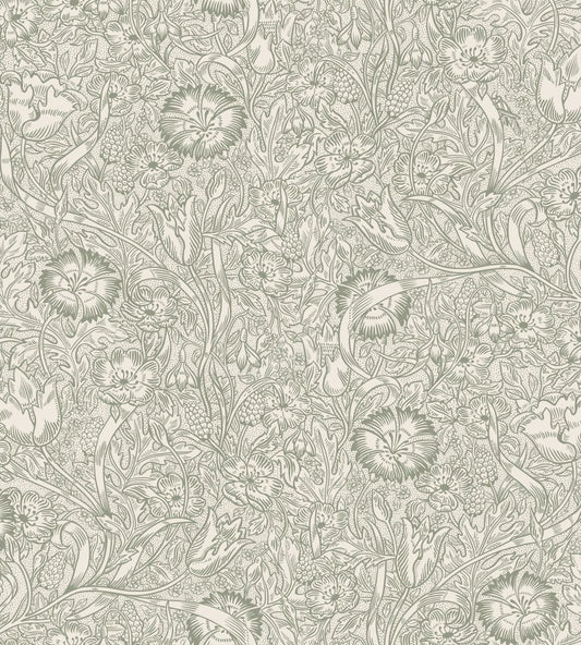 Caroline Wallpaper by Sandberg Moss Green