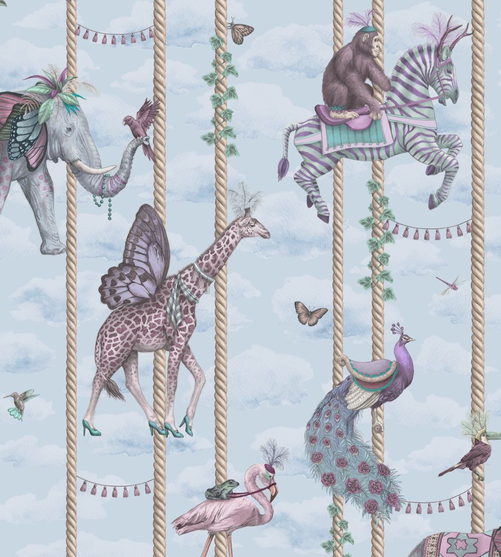 Carousel Wallpaper by Brand McKenzie Blue