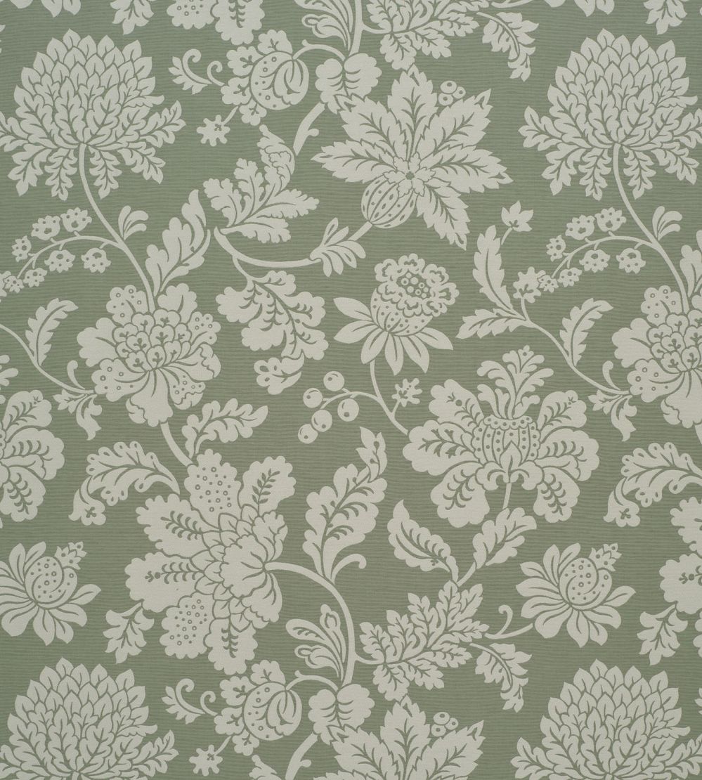 Cartouche Fabric by James Hare Old Green