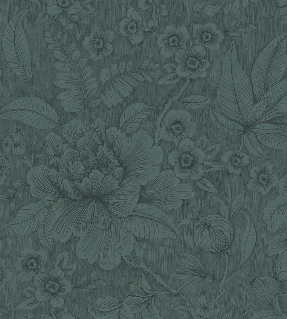 Casa De Fiore Wallpaper by Eijffinger Denim Blue