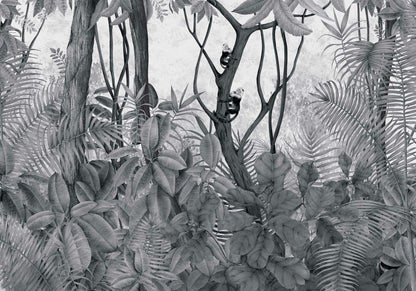 Casa de Vidro mural by Coordonné in Off, flat pattern view