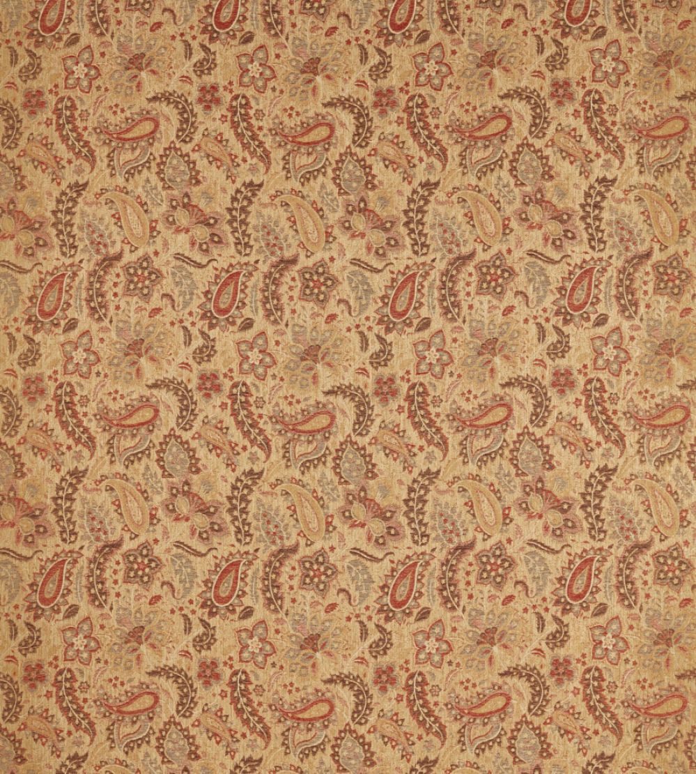 Caserta Paisley Fabric by Zoffany Antique Gold