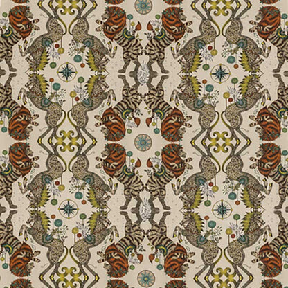 Caspian Gold linen fabric by Clarke & Clarke