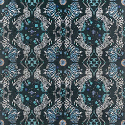 Caspian Navy velvet fabric by Clarke & Clarke