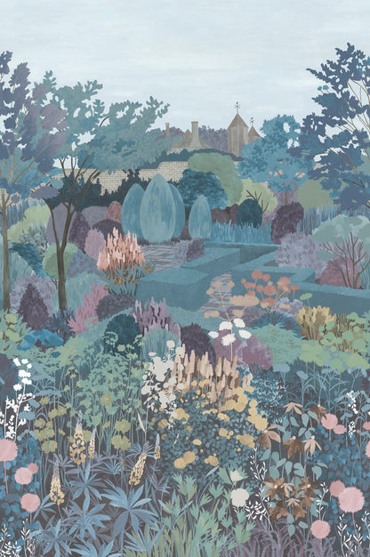 Castle Garden mural by Little Greene in Tea With Florence
