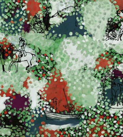 Castle's Garden Wallpaper by MINDTHEGAP Soft Green