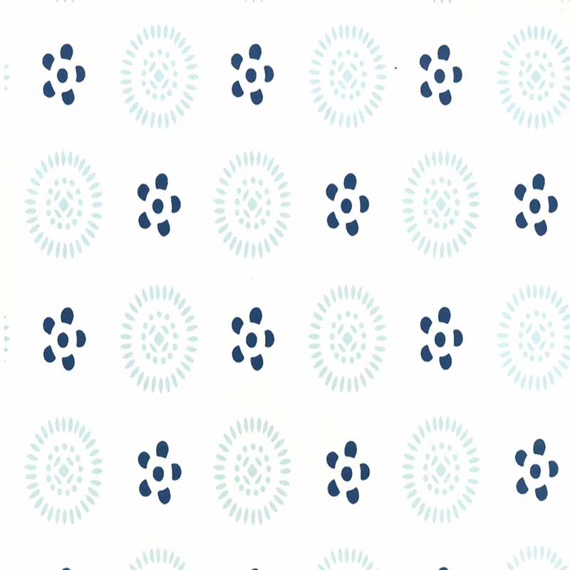 Cecil Two Color Baliblu Navy wallpaper by China Seas