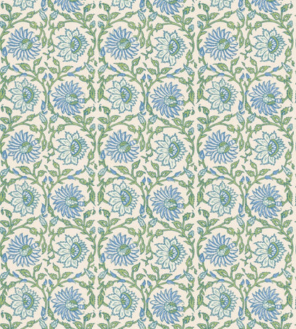 Cecily Wallpaper by GP & J Baker Blue/Green