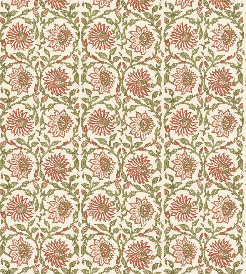 Cecily Wallpaper by GP & J Baker Red/Green