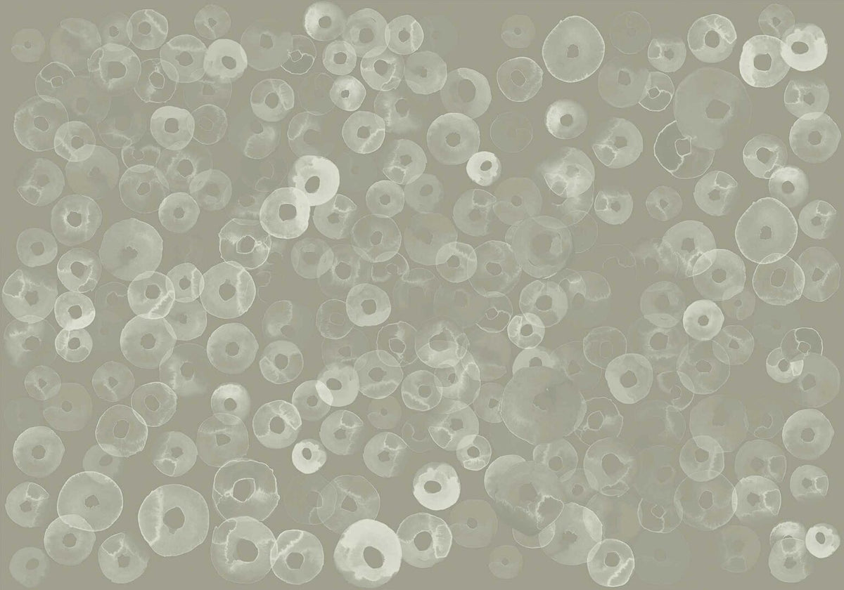 Cellular Patterns mural by Coordonné in Quartz, flat pattern view