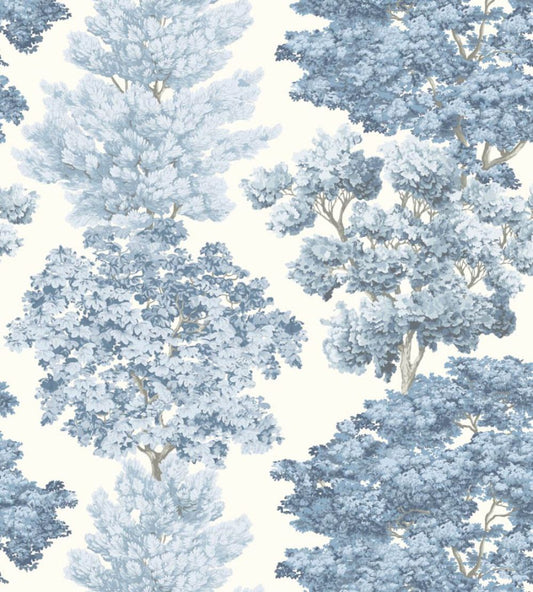 Central Park Wallpaper by Scalamandre Light Blue