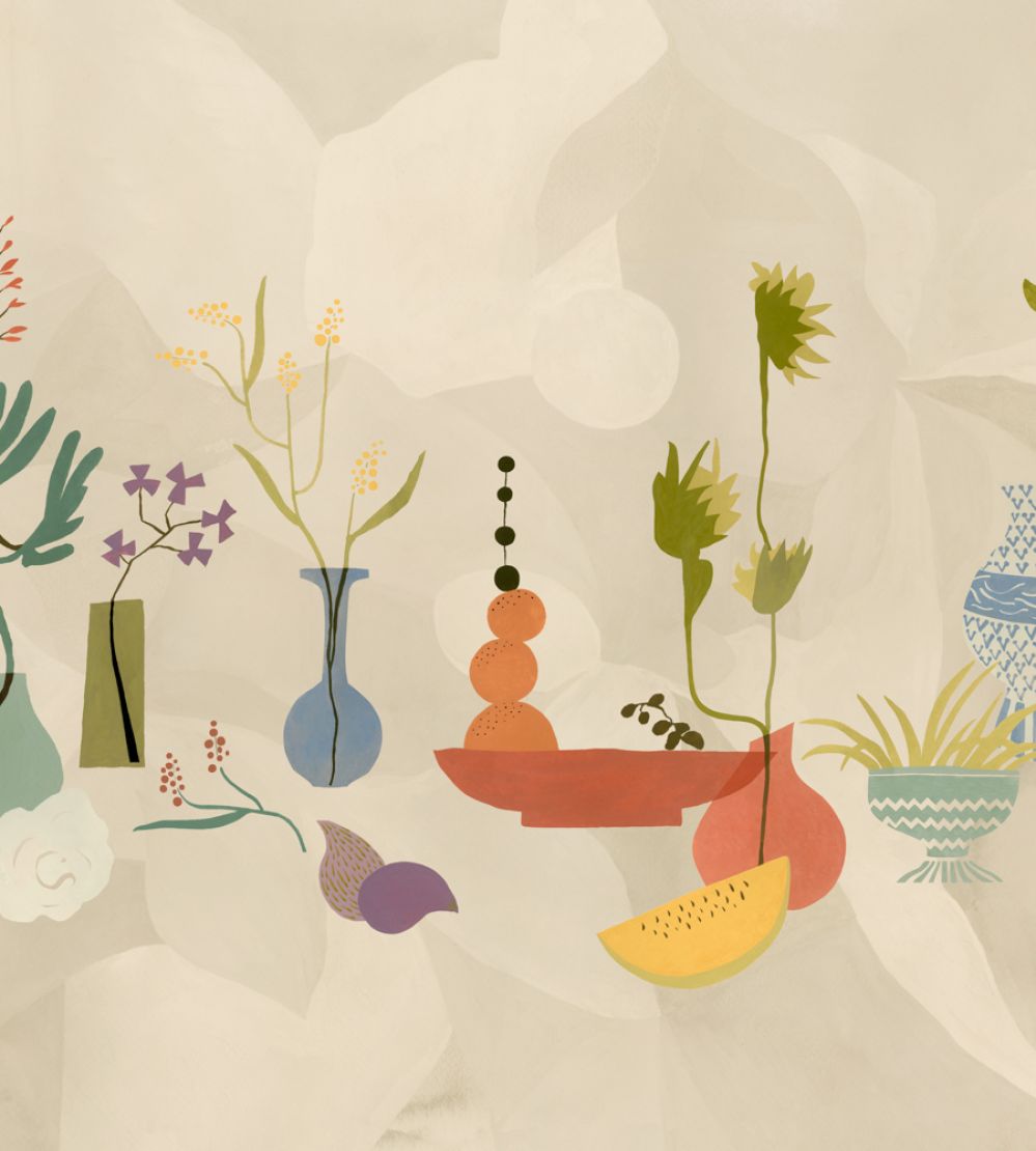 Centrepiece Composition Mural by Tres Tintas Red