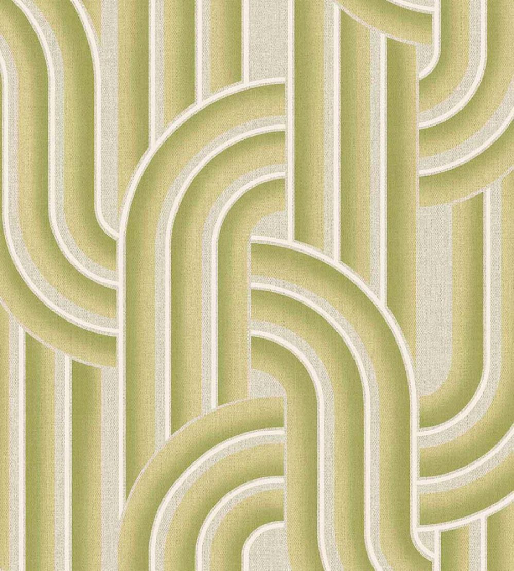 Ceramic Arches Wallpaper by Eijffinger Lime Green