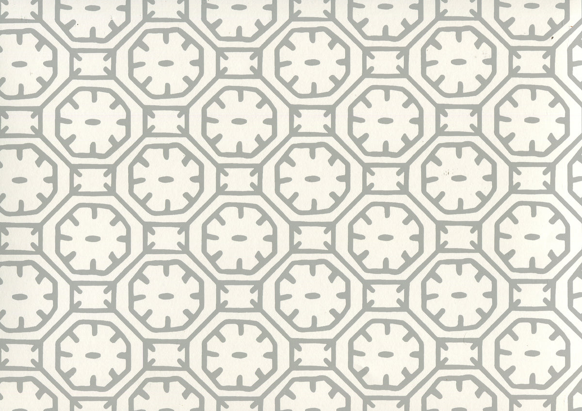 Ceylon Batik Gray on Almost White wallpaper by China Seas