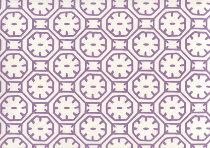 Ceylon Batik Purple on Almost White wallpaper by China Seas