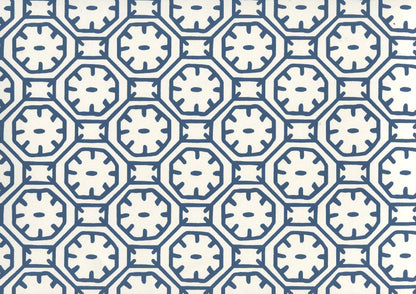 Ceylon Batik Navy on Almost White wallpaper by China Seas