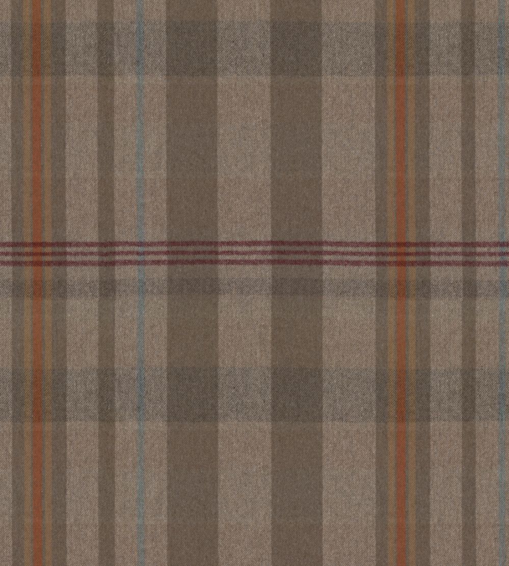 Chalet Fabric by MINDTHEGAP Brown/Orange/Taupe/Mint