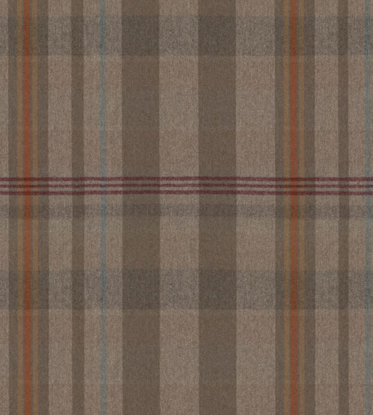 Chalet Fabric by MINDTHEGAP Brown/Orange/Taupe/Mint