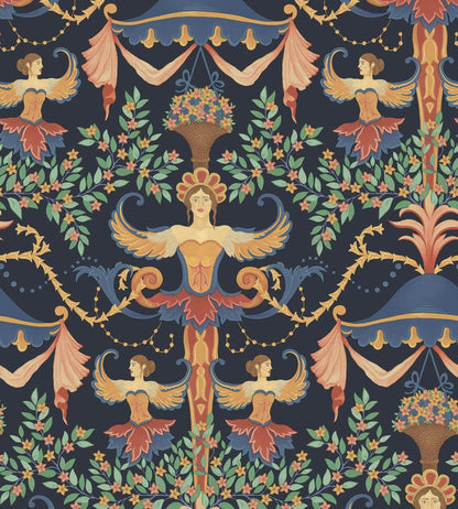 Chamber Angels Wallpaper by Cole & Son Denim