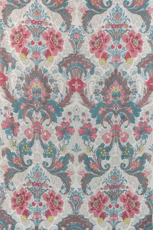 Chambord Fabric by Jean Monro in Blue/Rose/Lime