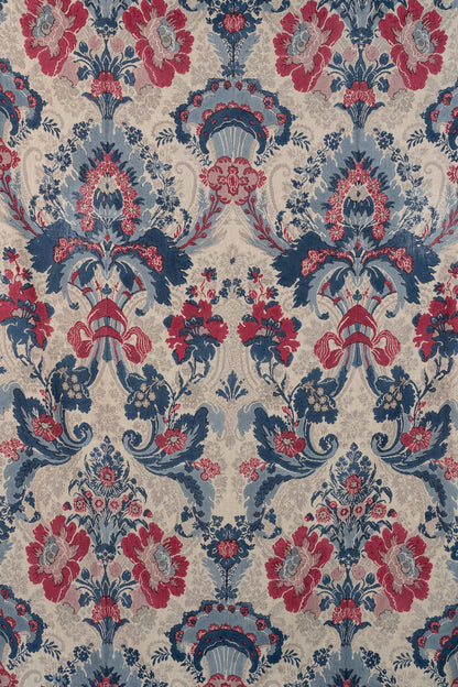 Chambord Fabric by Jean Monro in Indigo Red