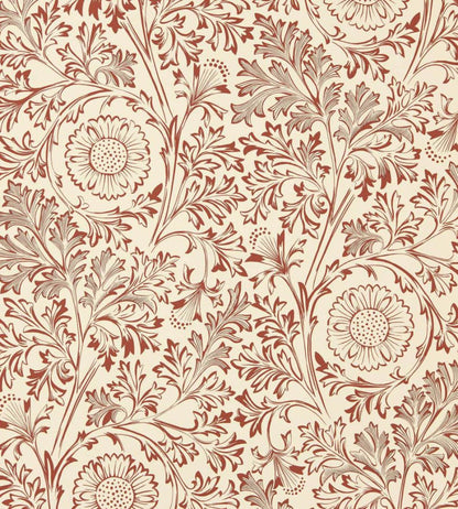 Chamomile Wallpaper by Morris & Co Flax/Madder