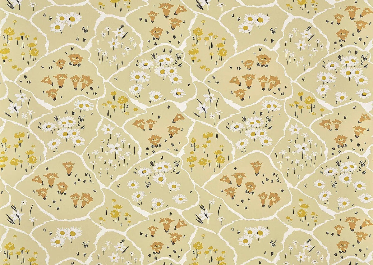 Champ Fleuri Wallpaper by Pierre Frey in Ocre (FP093001)