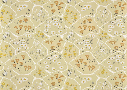 Champ Fleuri Wallpaper by Pierre Frey in Ocre (FP093001)