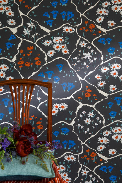Champ Fleuri Wallpaper by Pierre Frey shown in a room setting (view 1)