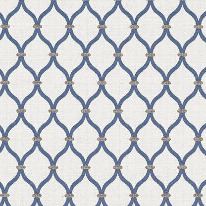 Chandler Fabric by Thibaut in Indigo (W81938)