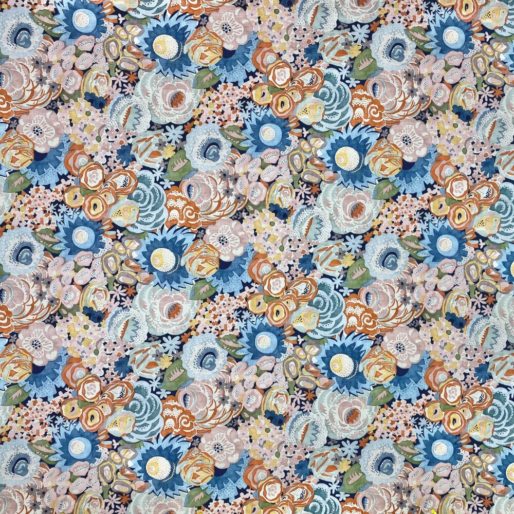 Florella Linen Fabric by Ian Sanderson in Charleston