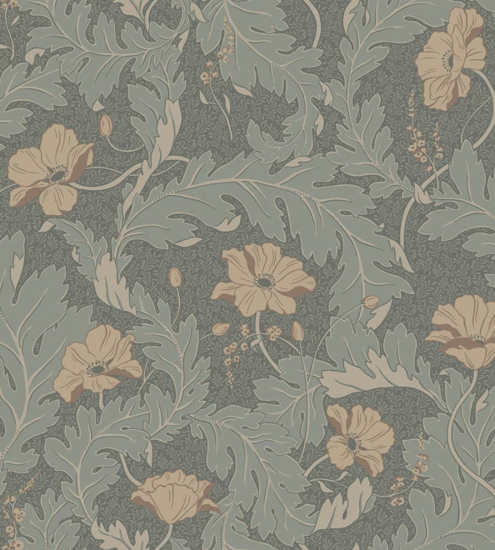Charlotta Wallpaper by Sandberg Forest Green